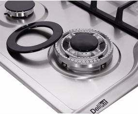 img 1 attached to 🔥 Deli-kit 30 inch Gas Cooktops: Sealed 5 Burners Gas Cooktop for NG/LPG - Stainless Steel Gas Hob DK257-A02 Gas Cooktop