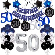 50th birthday decorations men women event & party supplies logo