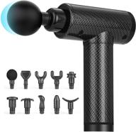 deep tissue massage gun for athletes - handheld hammer massager with 30 speed levels, led touch screen, long battery life & 10 attachments logo