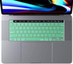 img 1 attached to 🔍 Клавиатурная накладка Kuzy для MacBook Pro 13 дюймов 2020 г. A2338 M1 A2289 и MacBook Pro 16 дюймов 2019 г. A2141 - Силиконовая защита клавиатуры, Мята