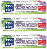 kiss my face tthpaste action logo