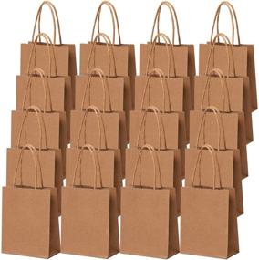 img 4 attached to 🛍️ Cooraby 30 Pieces Mini Paper Party Bags: Small Brown Kraft Bags for Birthday, Wedding, and Parties