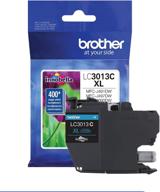 🖨️ lc3013c cyan high-yield ink cartridge for brother printer - single pack, up to 400 pages logo