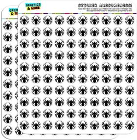 img 2 attached to Clear Spider Black Widow 1/2-inch 🕷️ (0.5-inch) Stickers for Planner Calendar Scrapbooking and Crafting