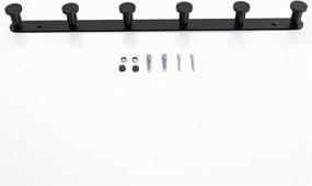 img 1 attached to 🔨 BigBig Home Matte Black Bathroom Towel Hook, Coat Rack with 6 Hooks Wall Mount - Heavy Duty Stainless Steel Robe Hanger, 16 Inch