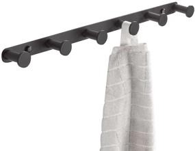 img 4 attached to 🔨 BigBig Home Matte Black Bathroom Towel Hook, Coat Rack with 6 Hooks Wall Mount - Heavy Duty Stainless Steel Robe Hanger, 16 Inch
