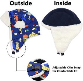 img 2 attached to Warm Trapper Hat for Baby Boys and Toddler Winter Hat - Sherpa Lined, Fleece Beanie for Infant Girls