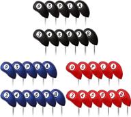 finger ten golf iron covers: enhance your game with magnetic value 11-pack headcovers for iron clubs logo