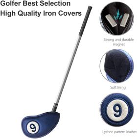 img 2 attached to FINGER TEN Golf Iron Covers: Enhance Your Game with Magnetic Value 11-Pack Headcovers for Iron Clubs