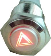 esupport 12v car red led emergency hazard warning push button metal switch: reliable safety and style for your vehicle logo