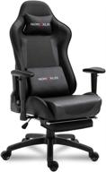 🪑 nokaxus office chair computer gaming chair with lumbar support, massage, and retractable footrest in pu leather, backrest adjustable 90-180 degrees (yk-6008-black s2) logo