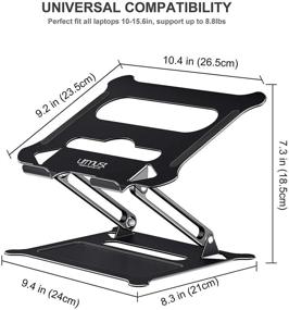 img 1 attached to 👨 Улучшите свое рабочее пространство с регулируемой подставкой для ноутбука Urmust для MacBook, HP, Dell, Lenovo и других - портативный подставка для ноутбука в элегантном черном цвете - 10-15,6 дюймов.