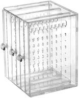 💎 orgrimmar acrylic jewelry storage box: transparent earring display stand with 3 vertical drawers for organized organization logo