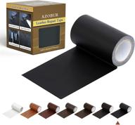 🔴 premium leather repair tape: sofas, car seats, handbags, jackets - first aid patch 2.4"x15' (black) logo