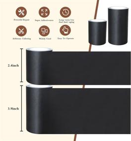 img 1 attached to 🔴 Premium Leather Repair Tape: Sofas, Car Seats, Handbags, Jackets - First Aid Patch 2.4"x15' (Black)