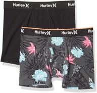 🩲 hurley classic briefs 2 pack floral: премиум трусы для мальчиков - неотъемлемый элемент нижнего белья логотип