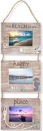 juvale coastal picture frame hangings for 3 4x6 photos (dimensions: 9.25 x 29.5 x 0.25 inches) логотип