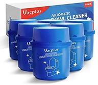 🚽 vacplus toilet bowl cleaner (6-bottle pack) - automatic long-lasting tablets with mild lemon scent logo