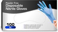 🧤 nitrile gloves: disposable, comfortable, powder-free, latex-free | 100 pcs (xl) | assorted colors - improved seo logo