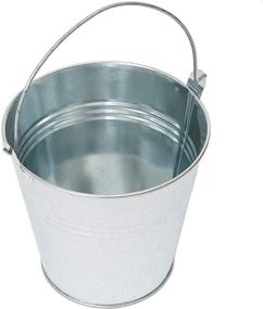 img 1 attached to 🪣 Pack of 12 Galvanized Metal Buckets with Handles for Decoration, 5 inches