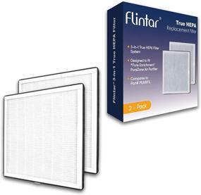 img 3 attached to 🔍 Flintar H13 Grade True HEPA 3-in-1 High Efficiency Replacement Filter, Compatible with PureZone Air Purifier by Pure Enrichment Only, Part # PEAIRFIL, 2-Pack