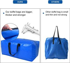 img 3 attached to 🔵 XL Blue Moving Bags: Heavy Duty Storage Solution for College Dorm Room Essentials | 4 Pack