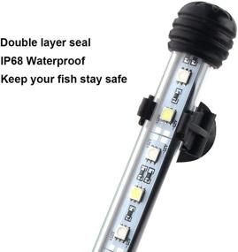 img 2 attached to Enhance Your Aquatic World with our 15-Inch LED Aquarium Light - Submersible White Crystal Glass Lights for Vibrant Underwater Illumination!