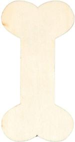 img 1 attached to Juvale Pack of 24 Unfinished Wooden Dog Bone Cutouts for Crafts and Gift Tags (4.3 x 2.2 Inches)