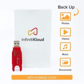 img 2 attached to 📸 Infiniti Kloud 128GB USB 3.0 Flash Drive & Backup Solution - Super Fast One-Click Backup Software & USB-C Adapter (Mac & PC)