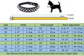 img 1 attached to 🐶 High-quality Leather Dog Collar with Spikes and Studs by Avenpets - Perfect for Everyday Use