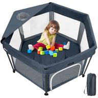 👶 extra large baby playpen by bellababy - portable kids activity centre with soft mattress & storage bag - lightweight, indoor-outdoor - anti-skid pads included logo