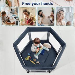 img 1 attached to 👶 Extra Large Baby Playpen by Bellababy - Portable Kids Activity Centre with Soft Mattress & Storage Bag - Lightweight, Indoor-Outdoor - Anti-Skid Pads Included