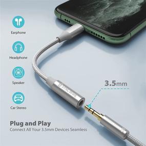 img 2 attached to [Apple MFi Certified] iPhone Headphone Adapter - Syncwire Lightning to 3.5mm Headphone Jack Adapter for iPhone - AUX Audio Converter Earbuds Adapter - Compatible with iPhone 12/11/11 Pro/XR/8/7 - 10cm Length