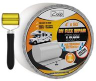 🏕️ ziollo rv flex repair tape: waterproof roof seam tape with epdm rubber bond - seal & protect motorhomes, trailers, campers - 4-inch x 50ft roll (white) logo