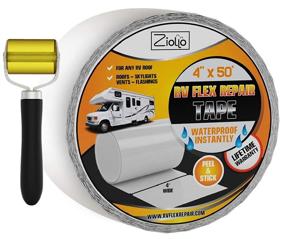 img 4 attached to 🏕️ Ziollo RV Flex Repair Tape: Waterproof Roof Seam Tape with EPDM Rubber Bond - Seal & Protect Motorhomes, Trailers, Campers - 4-inch x 50ft Roll (White)