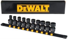 img 1 attached to 🔧 Durable and Versatile: DEWALT Universal Impact Socket Set - 10-Piece 3/8" Drive Metric (DWMT19226)