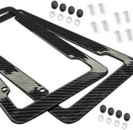 🏎️ blvd-lpf obey your luxury carbon fiber license plate frame set - [pack of 2] plastic, glossy finish, front &amp; rear number plate frame, w/fasteners, screws , automotive accessories logo