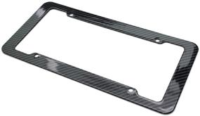 img 2 attached to 🏎️ BLVD-LPF OBEY YOUR LUXURY Carbon Fiber License Plate Frame Set - [Pack of 2] Plastic, Glossy Finish, Front &amp; Rear Number Plate Frame, w/Fasteners, Screws , Automotive Accessories