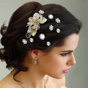 img 1 attached to 💍 Stunning 116-Piece Wedding Bridal Hair Pins: Crystal Pearls, Flowers, and Swirls for Memorable Hairstyles at Your Special Event