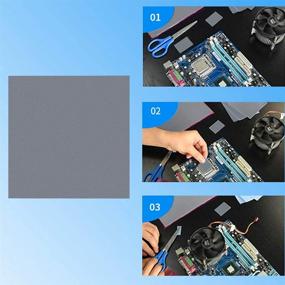 img 2 attached to Теплопроводящая подушка AIKENUO 12W/mK, 100x100x1.5мм из силикона для радиатора/процессора ноутбука/графического процессора/SSD/МК-схем/СМД/Светодиода - изолирующая, термостойкая, устойчивая к высоким температурам.