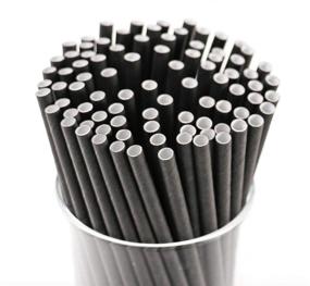 img 2 attached to Бумажные трубочки Footprint Paper Straws - Гигантские 10" (500 шт) Черные - экологичные оптовые трубочки для ресторанов, соков и смузи в Северной Америке.