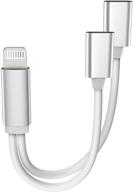 🔌 apple mfi certified iphone adapter & splitter: dual lightning headphone jack aux audio and charge dongle cable for iphone 11 pro/xs max/xr/x/8/7 - support all ios system logo