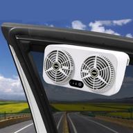 usb vehicle exhaust fan: efficient car cooling & odor elimination, double-head, 3 gears, promote air circulation in most car models logo