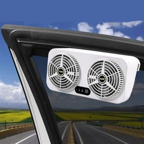 img 4 attached to USB Vehicle Exhaust Fan: Efficient Car Cooling & Odor Elimination, Double-Head, 3 Gears, Promote Air Circulation in most Car Models