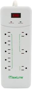 img 3 attached to 💡 MaxLite 8 Outlet Power Strip with Surge Protection, 4" Heavy Duty Cord, 1 Controlled Outlet, 2 Constant Power and 5 Energy Efficient Outlets, Surge & Ground Indicators