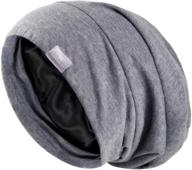🌙 yanibest silk satin bonnet hair cover sleep cap - silk lined adjustable slouchy beanie for night sleeping and stay on comfort logo