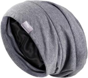 img 3 attached to 🌙 YANIBEST Silk Satin Bonnet Hair Cover Sleep Cap - Silk Lined Adjustable Slouchy Beanie for Night Sleeping and Stay on Comfort