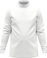 👕 maks combed cotton interlock knit mock turtlenecks: super soft pullover tops for ski casual wear логотип