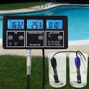 img 3 attached to 🔋 Rechargeable BNC Electrode Multi-Parameter Water Quality Tester for Online Monitoring of PH/ORP/EC/CF/TDS PPM/Temperature in Aquariums