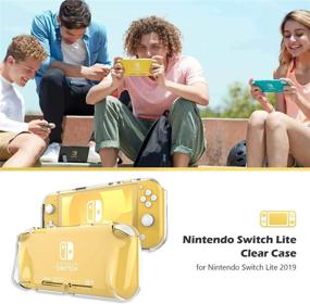 img 2 attached to 🎮 ProCase Nintendo Switch Lite Case: Ultra Slim TPU Grip Cover for Shock-Proof Protection – Clear